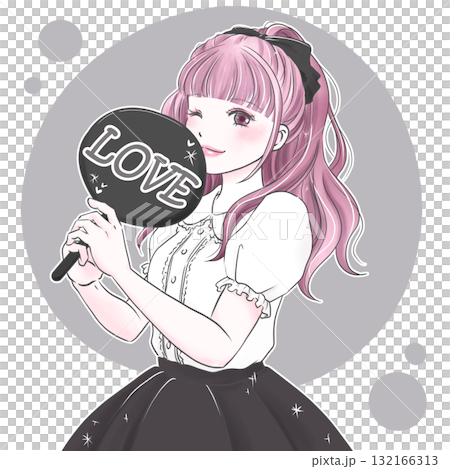 A woman in black holding a fan and enjoying her favorite activities A woman in black holding a fan and enjoying her favorite activities 132166313