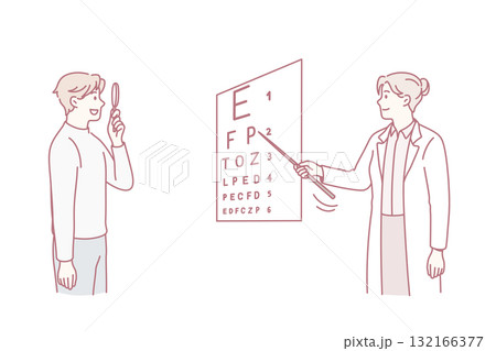 Eyesight check and healthcare concept. Eyesight check and healthcare concept. 132166377
