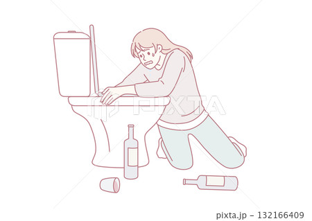 Having hangover after party concept 132166409
