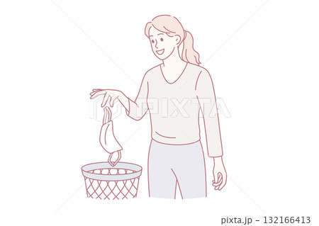 End of coronavirus pandemic concept. 132166413