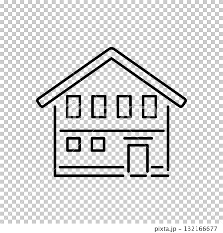 細い線のシンプル家アイコン01 132166677