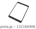 Tablet with empty screen isolated on white background - 3D illustration 132166906
