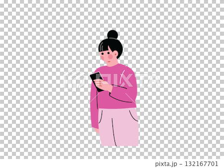 スマホを操作する女性 スマホを操作する女性 132167701