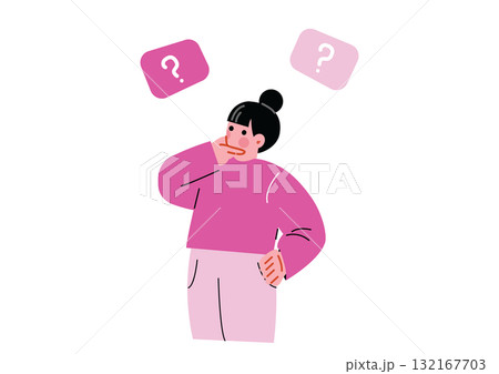 考え事をする女性 132167703