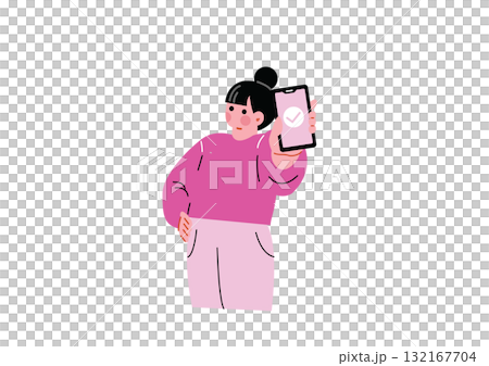 スマホを操作する女性 スマホを操作する女性 132167704