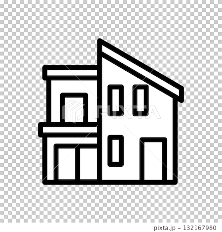 Simple line house monochrome icon 08 Simple line house monochrome icon 08 132167980