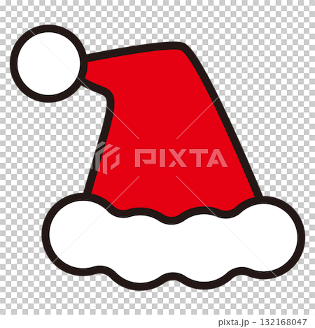 聖誕老人帽子圖示說明 132168047