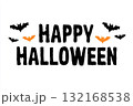 happy halloween greeting card with bats illustration 132168538