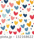 colorful hearts seamless pattern background illustration 132168622