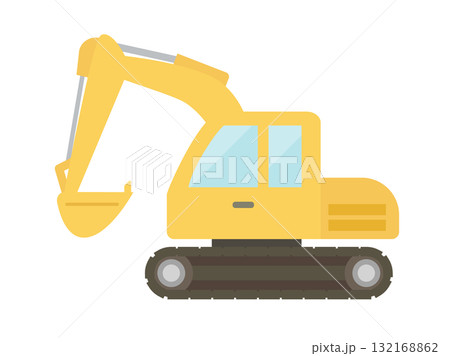 ショベルカー_フラット ショベルカー_フラット 132168862