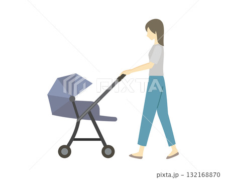 ベビーカー_フラット 132168870