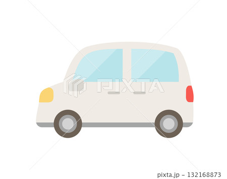 軽自動車_フラット_白 軽自動車_フラット_白 132168873