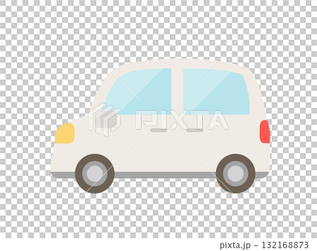軽自動車_フラット_白 軽自動車_フラット_白 132168873