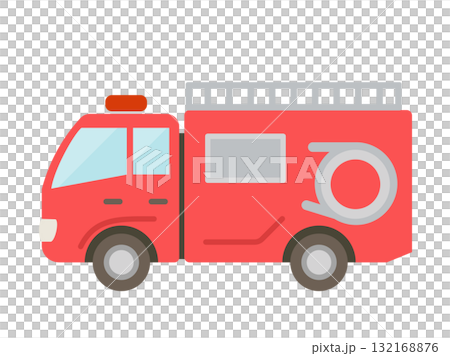 消防車(ポンプ車)_フラット 消防車(ポンプ車)_フラット 132168876