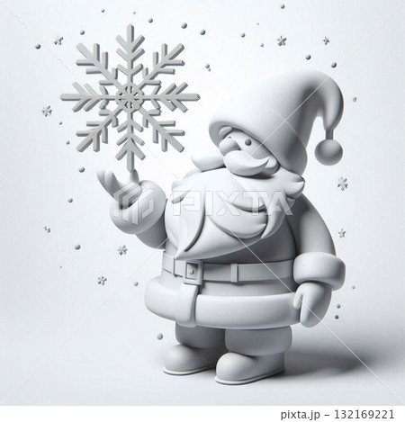 サンタクロースと氷のような輝き 132169221