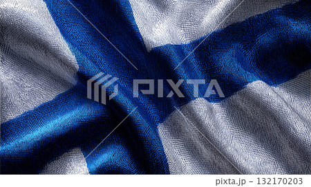 Somalias flag waving under a clear blue sky with fluffy white clouds on a sunny day 132170203