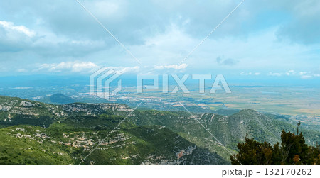 aerial view of Serra del Montsia and Ebro Delta aerial view of Serra del Montsia and Ebro Delta 132170262