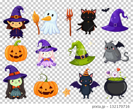 萬聖節可愛女巫插畫集 132170716