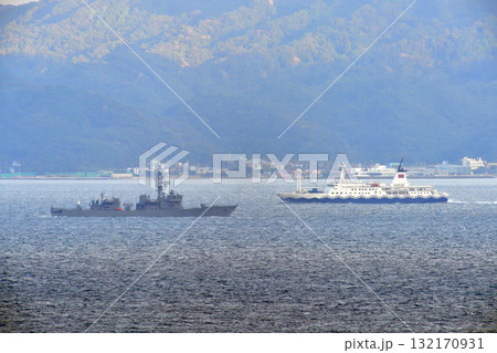 東京湾 浦賀水道 海上自衛隊 せんだい DE-232 東海汽船 さるびあ丸 東京湾 浦賀水道 海上自衛隊 せんだい DE-232 東海汽船 さるびあ丸 132170931