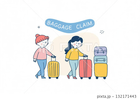 空港で手荷物を受け取るシーン 空港で手荷物を受け取るシーン 132171443