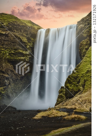 Skogafoss and Sunset 132171926