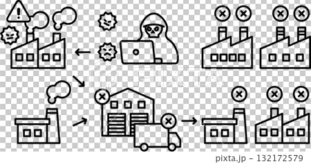 サイバードミノのアイコンセット。 サイバードミノのアイコンセット。 132172579