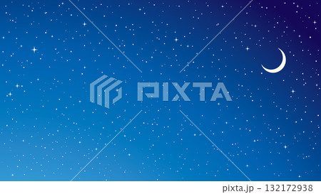 Stars in the night sky. Vector drawing 132172938