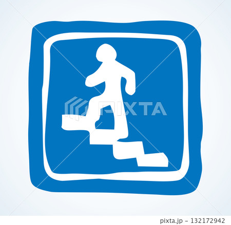 Road sign. Underground crossing. Vector drawing Road sign. Underground crossing. Vector drawing 132172942