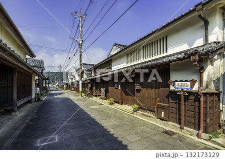 日向　美々津の町並み　石畳　宮崎県日向市 132173129