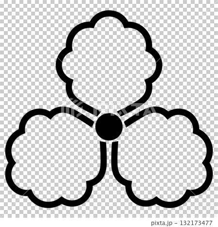 This is the family crest. It is called Chuin Mitsukashiwa. This is the family crest. It is called Chuin Mitsukashiwa. 132173477