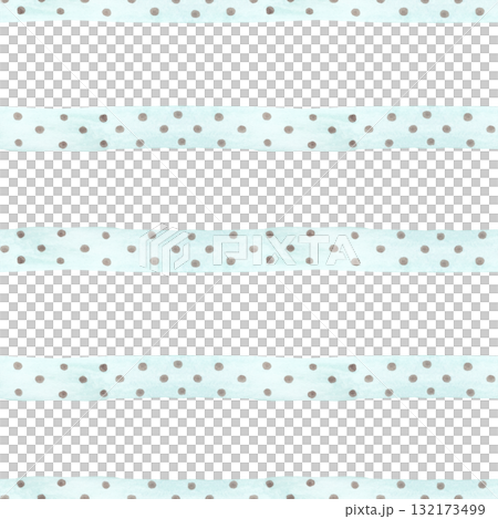 Watercolor light mint stripes with brown polka dots. Simple striped seamless pattern for your design Watercolor light mint stripes with brown polka dots. Simple striped seamless pattern for your design 132173499