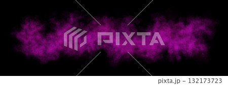 Pink mist wave with smoky texture on transparent background blending in dreamy soft abstract horizontal composition 132173723