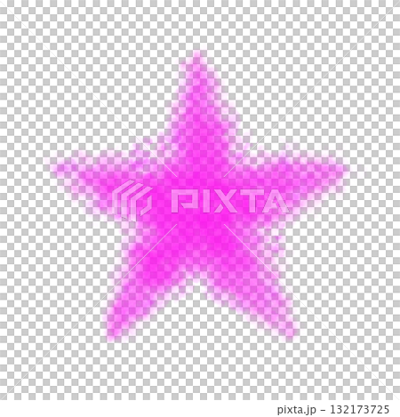 Single fluffy or smoke pink star with soft glowing texture on transparent background, isolated festive and atmospheric star illustration Single fluffy or smoke pink star with soft glowing texture on transparent background, isolated festive and atmospheric star illustration 132173725