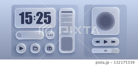 Liquid glass panels with frosted blur for ui Liquid glass panels with frosted blur for ui 132175339