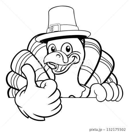 Turkey Thanksgiving Cartoon Bird Christmas Mascot 132175502