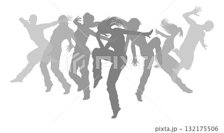 Dancers Silhouette Street Dance Poses Silhouettes Dancers Silhouette Street Dance Poses Silhouettes 132175506