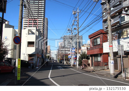 冬の埼玉県川口市：善光寺通り 132175530