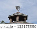 cross symbol shape over blue sky 132175550