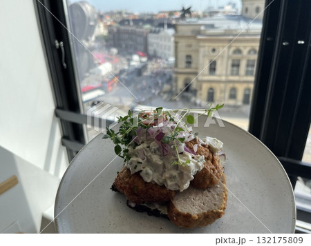 おしゃれなオープンサンド 132175809