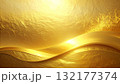 金色の波型の背景素材 132177374