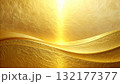 金色の波型の背景素材 132177377