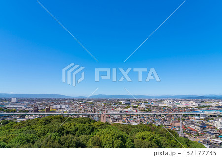 小牧山城、展望室からの眺め〈愛知県小牧市〉 小牧山城、展望室からの眺め〈愛知県小牧市〉 132177735