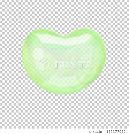 蓬鬆貼紙式 3D 插畫心型 132177952