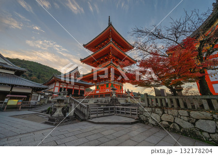 Kyoto Japan, at Kiyomizu dera temple in autumn season Kyoto Japan, at Kiyomizu dera temple in autumn season 132178204