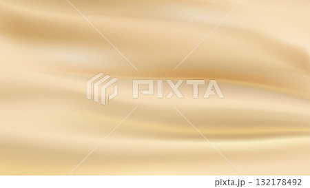 メッシュグラデーションで描いたゴールドのドレープ風背景 132178492