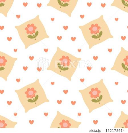 sweet home pattern with decorative pillow sweet home pattern with decorative pillow 132178614