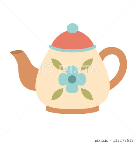 teapot in cartoon style teapot in cartoon style 132178615