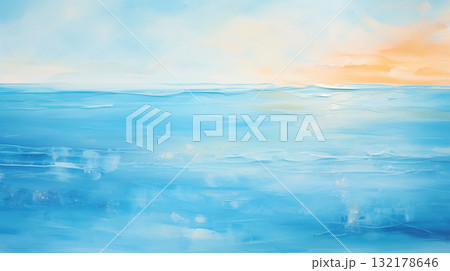 Minimalist ocean landscape painting Minimalist ocean landscape painting 132178646