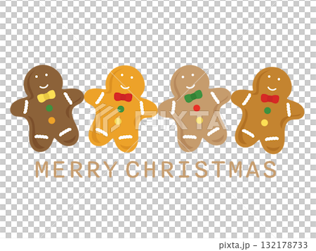 Gingerbread man cookie illustration Gingerbread man cookie illustration 132178733