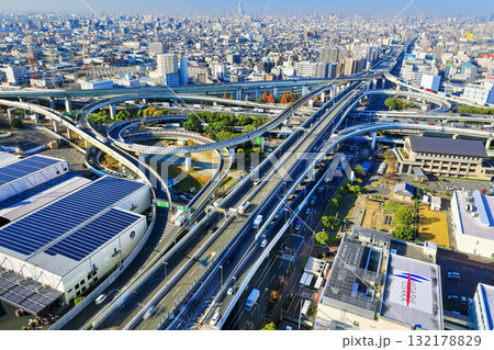 【大阪府】晴天の東大阪ジャンクション 132178829